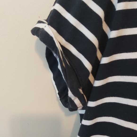 ABERCROMBIE & FITCH | Women's V-Neck Top Blue White Size Large - Picture 5 of 10